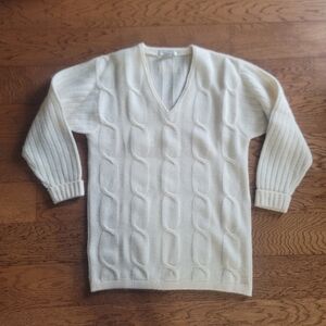 Vintage The Limited Sweater Lambswool Angora Nylon Ivory Medium
